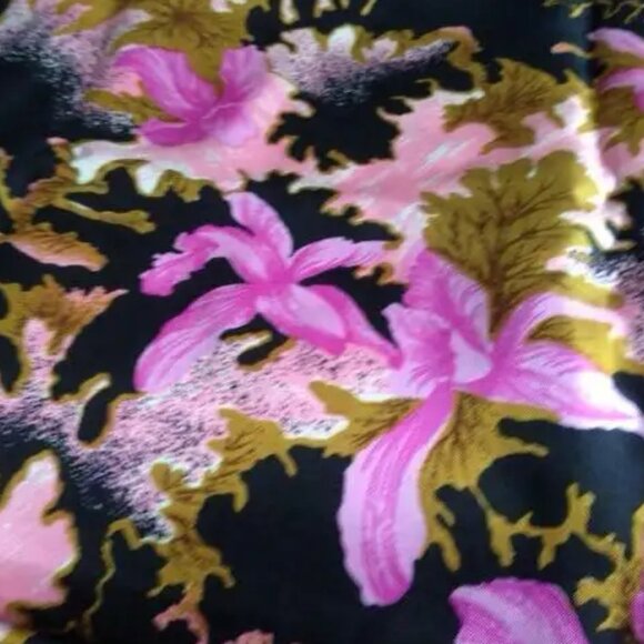 100% Pure Silk Flowers Fabric 36"Wide X 2. 25 M Dress Cheongsam - Picture 1 of 2